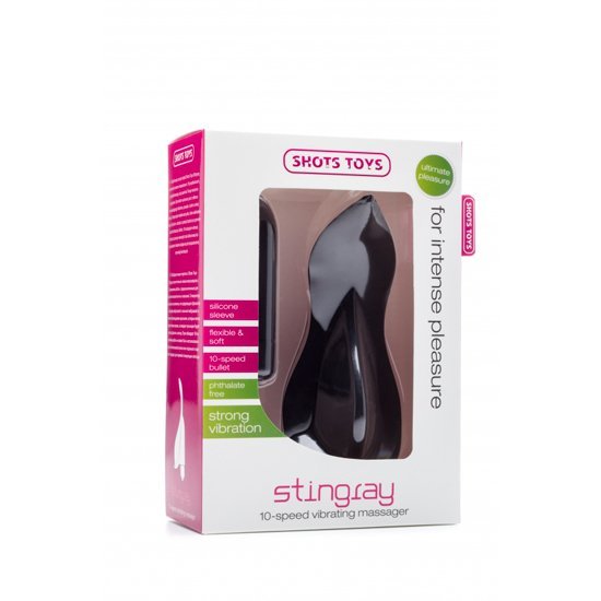 Stingray 10 speed vibrating massager black