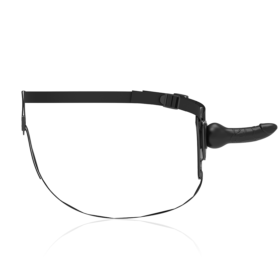 Fetish submissive silicone strap-on black 16cm realistic