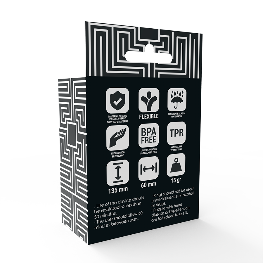 Addicted toys rings set for penis black tpr