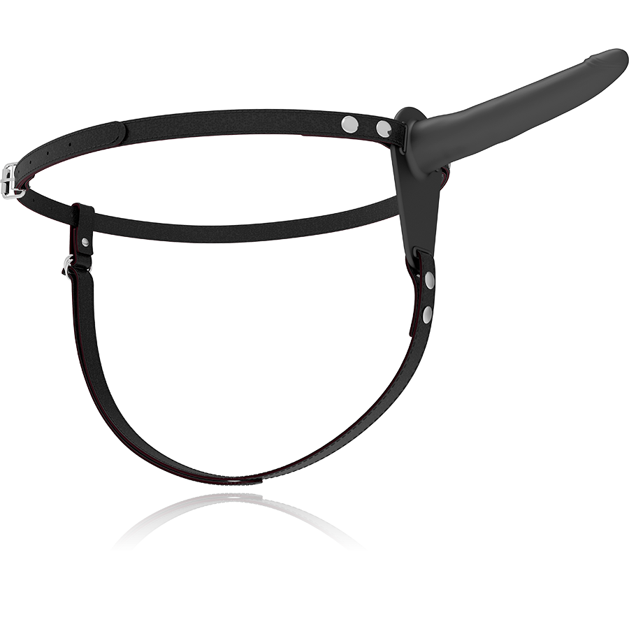 Fetish submissive silicone strap-on black 15cm