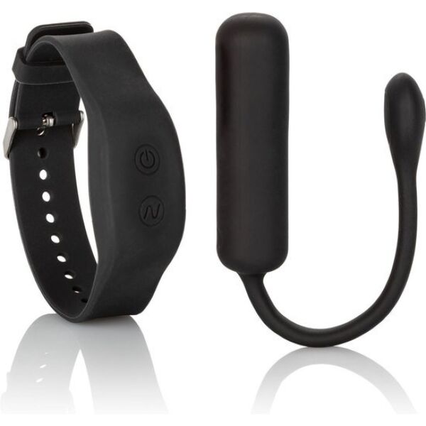Calexotics Petite Bullet vibrator with its wrist remote