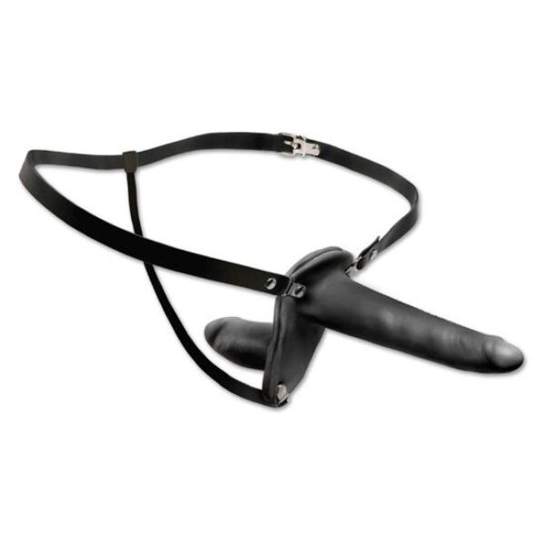 Pipedream Double Penetrix double harness with dildo and connected vaginal stimulator