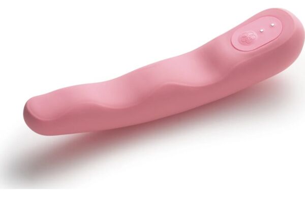 Pink iroha Tsuki Minamo Nadeshiko vibrator with a wavy shape