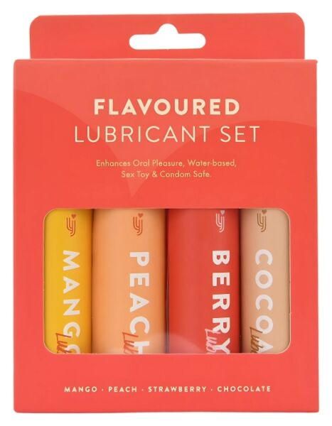 Loving Joy Flavoured Lubricant Set, four 30 ml bottles of flavoured lubricant