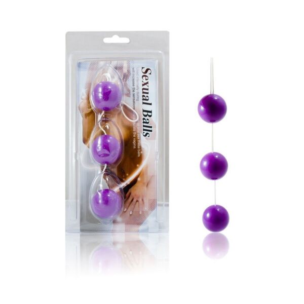 Baile Strip 3.4 cm anal beads, three beads joined with a ring at the end
