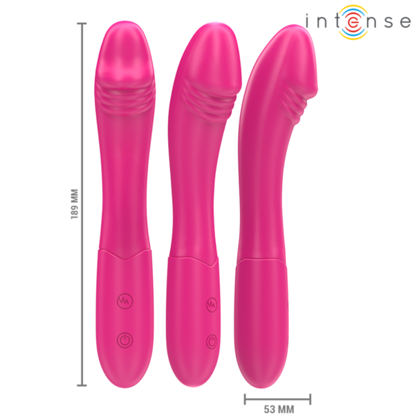 Pink Intense Belinda vibrator, 19 cm, with a flexible shaft