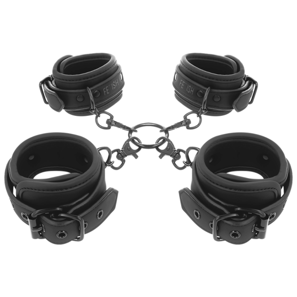 Fetish Submissive hogtie handcuffs for wrists and ankles