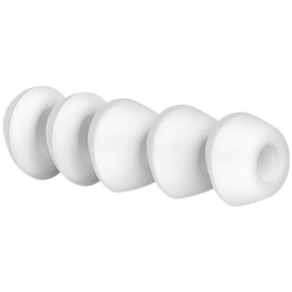 Satisfyer Pro 2 replacement caps, five white silicone caps