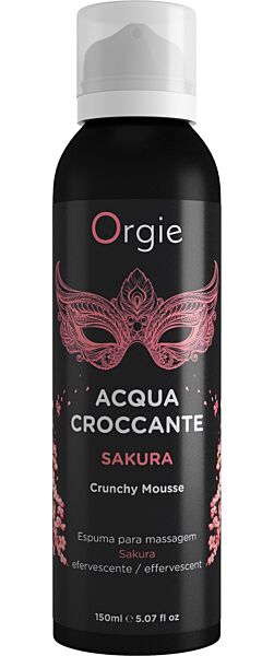 Can of Orgie Acqua Croccante effervescent massage foam