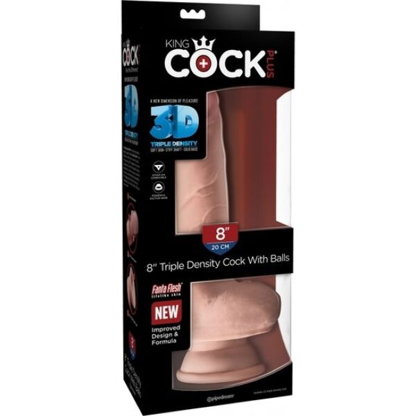 King Cock Plus Triple Density realistic dildo by Pipedream, with a suction cup on the base