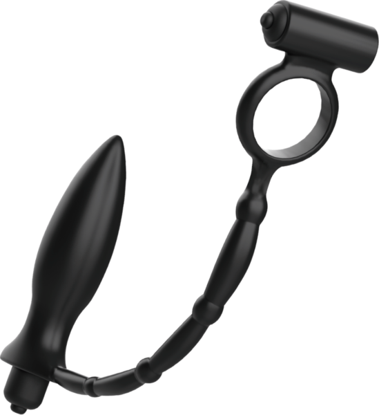 Addicted Toys Annal Massager Cockring vibrating butt plug, with its cock ring