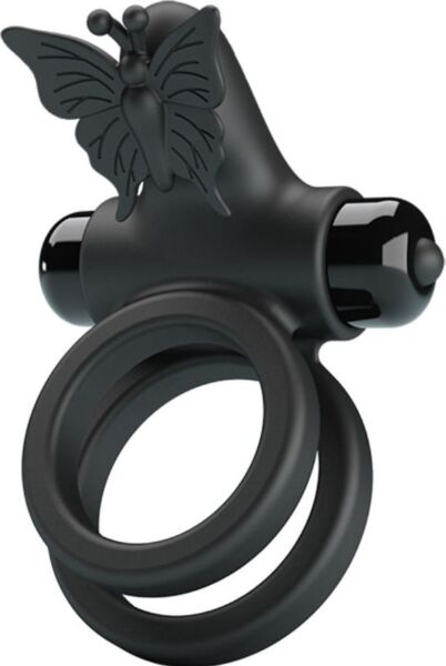 Pretty Love BI-210296 double vibrating cock ring with its vibrating butterfly