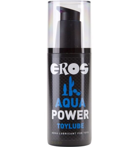 Eros Aqua Power Toylube 125 ml water-based lubricant in a bottle with a dispenser
