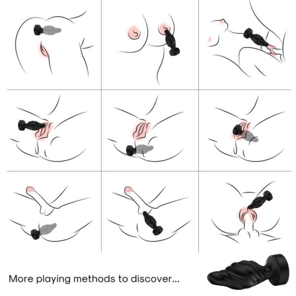 Armony vibrating butt plug with its wide loop base