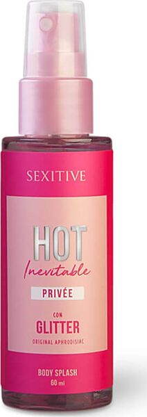 Sexitive Hot Inevitable glitter body mist, 60 ml spray bottle