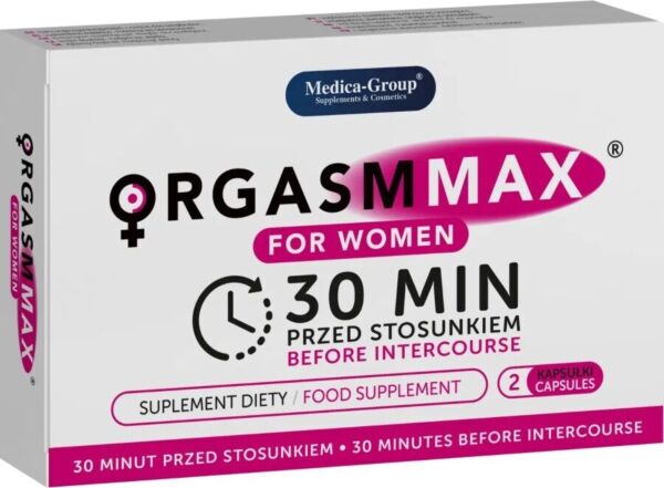 Box of Orgasm Max For Women Capsules by Medica Group