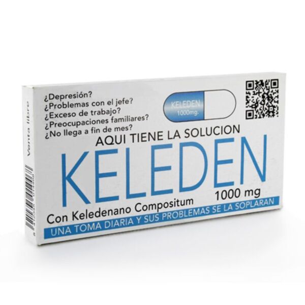Diablo Picante Keleden novelty sweets in a box designed to look like medicine packaging
