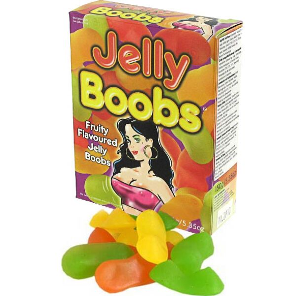 Pack of Spencer & Fleetwood Jelly Boobs breast-shaped gummies