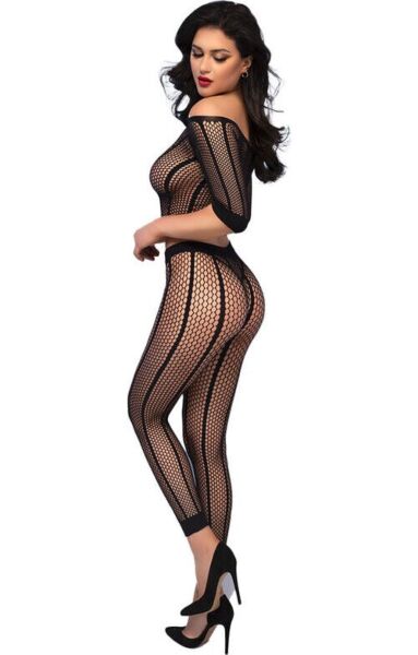 Chilirose CR 4647 seamless top and leggings set in black