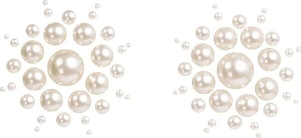 Leg Avenue Isla Pearl nipple covers in white, with faux pearls, glitter and rhinestones