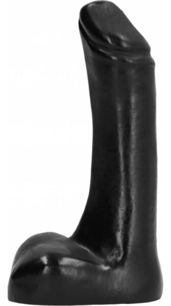 All Black AB32 Microdick small dildo, black and smooth, with moulded balls