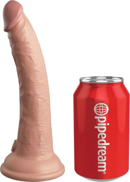 Realistic King Cock Elite vibrating dildo with remote control and suction cup base