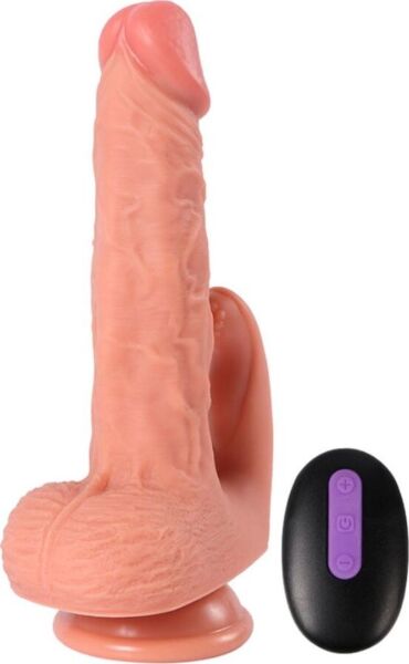 SHEQU Hayden 16 cm realistic vibrating dildo with clitoral stimulator