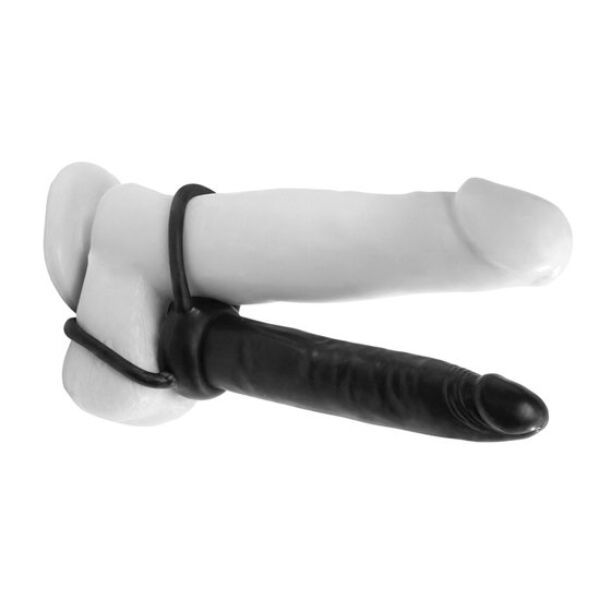 Pipedream Anal Fantasy Double Trouble double penetration strap-on, with its dildo and two rings