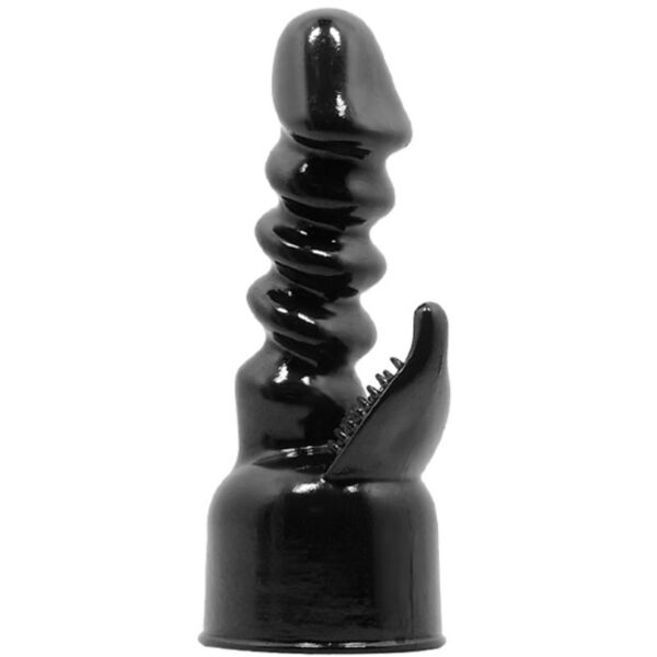 Black Baile Power BI-014353 interchangeable wand attachment with its clitoral fold