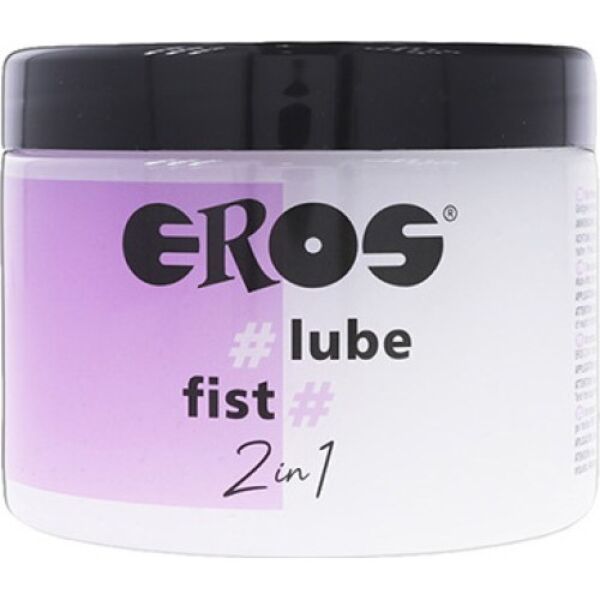 Tin of Eros 2 in 1 Lube Fist 500 ml hybrid lubricant