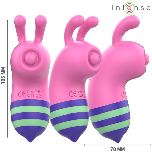 Intense Willie bee-shaped clitoral vibrator in pink and green