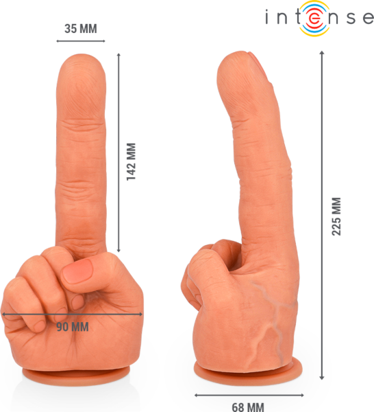 Intense Hubert G-spot dildo, flexible with a suction cup base