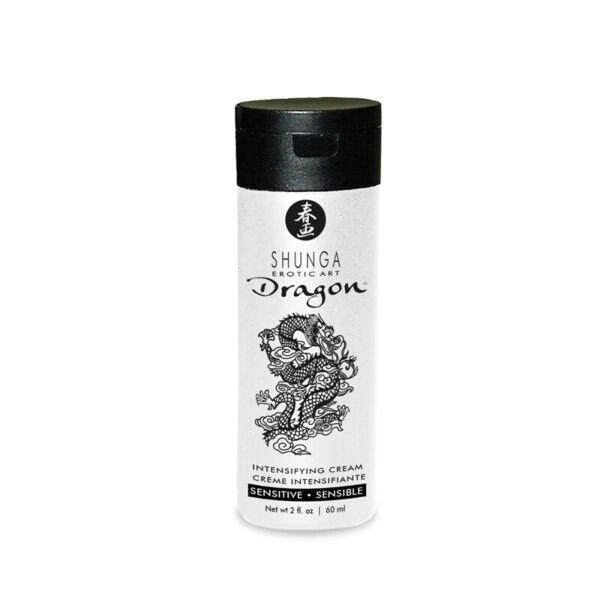 Shunga Dragon Sensitive stimulating cream in its 60 ml packaging