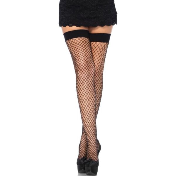 Black Leg Avenue Dream Net fishnet thigh highs, one size