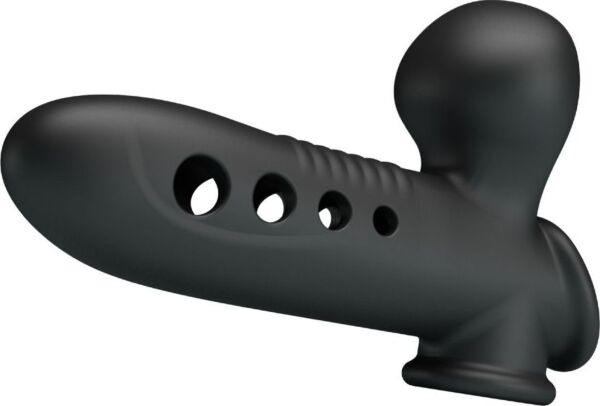 Pretty Love BI-026261Q silicone penis sleeve with inflatable airbag and strap