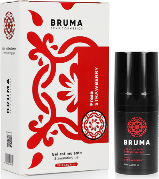 Bruma 15 ml stimulating gel, shown in its five flavours