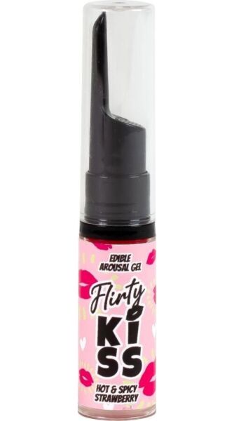 Secret Play Flirty Kiss edible gels, a pack with warming strawberry and cooling mint