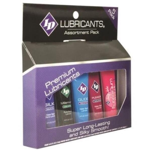 Pack of five ID Juicy Lube flavoured lubricants, 12 ml each