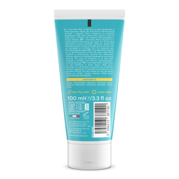 Bottle of Intymate Wish Original water-based lubricant, 100 ml