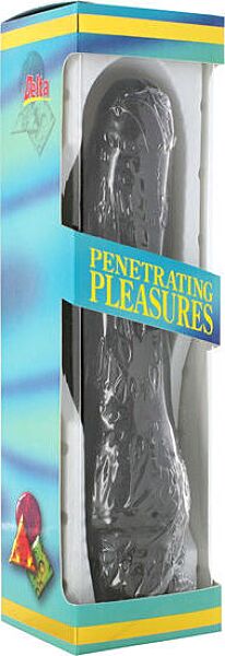 Seven Creations P-Shape 20 cm realistic vibrator, black and penis-shaped