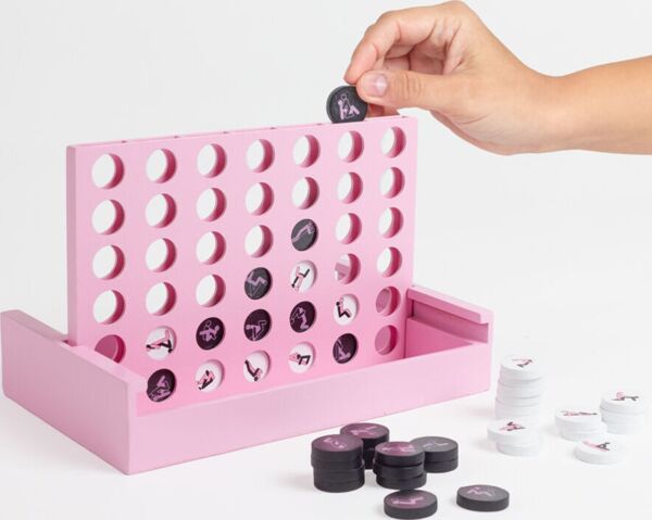 Secret Play Play4Sex wooden erotic game with its detachable board and the white and black tokens