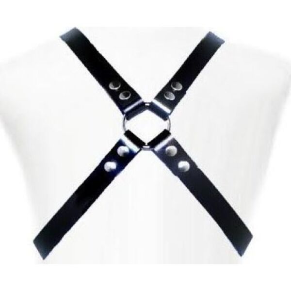 Leather Body Basic Harness men's body harness with adjustable cross straps