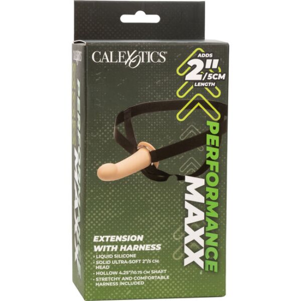 CalExotics Performance Maxx penis sleeve with its strap harness
