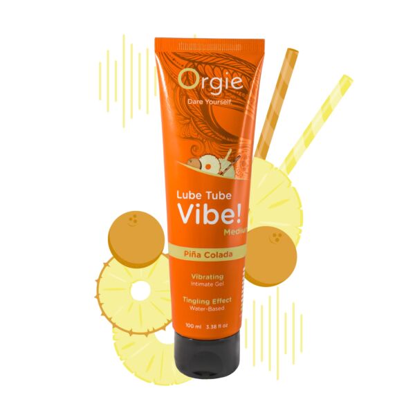 100 ml tube of Orgie Lube Tube Vibe Piña Colada lubricant