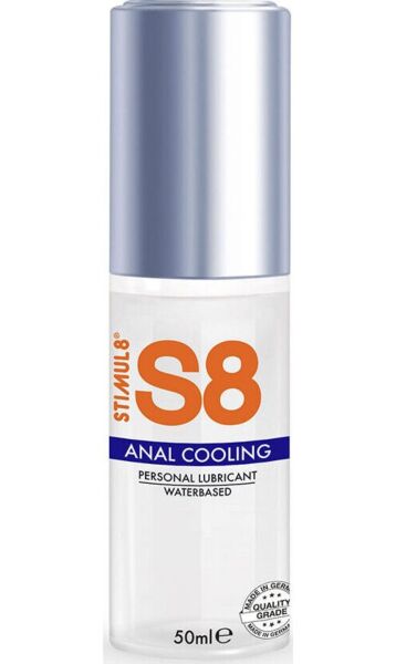 Stimul8 S8 Cooling anal lubricant in its bottle