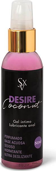 75 ml bottle of Sexitive Desire Coconut lubricant with a coconut scent