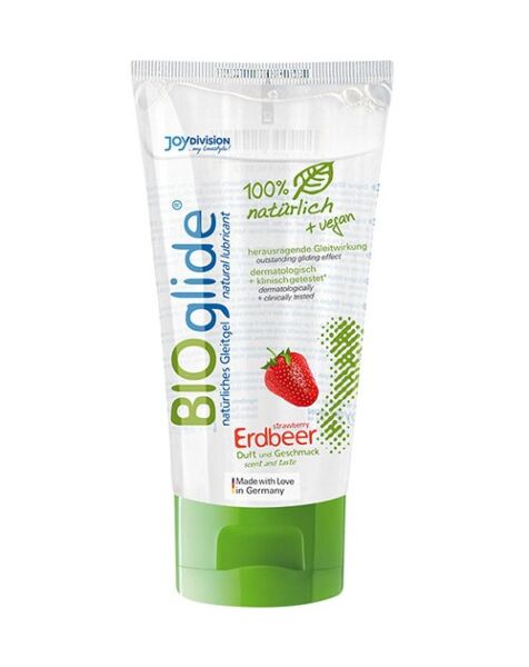 Joydivision BIOglide 80 ml water-based lubricant in Cherry and Strawberry flavours
