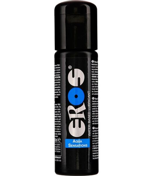 Bottle of Eros Aqua Sensations water-based lubricant