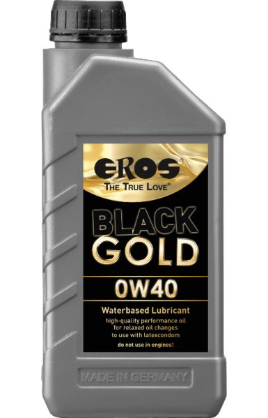 EROS Black Gold water-based lubricant in a 1000 ml bottle