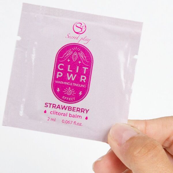 Secret Play Clit Pwr Strawberry clitoral gel, 2 ml single-dose sachet